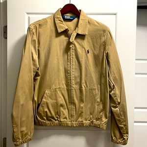Mens polo light weight khaki jacket. Size L